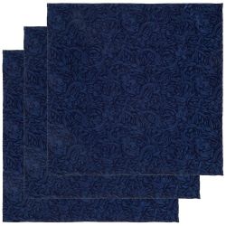 НАБОР САЛФЕТОК ИЗ 3-Х ШТ "КУПРУМ" 40Х40СМ,100% П/Э, СИНИЙ.