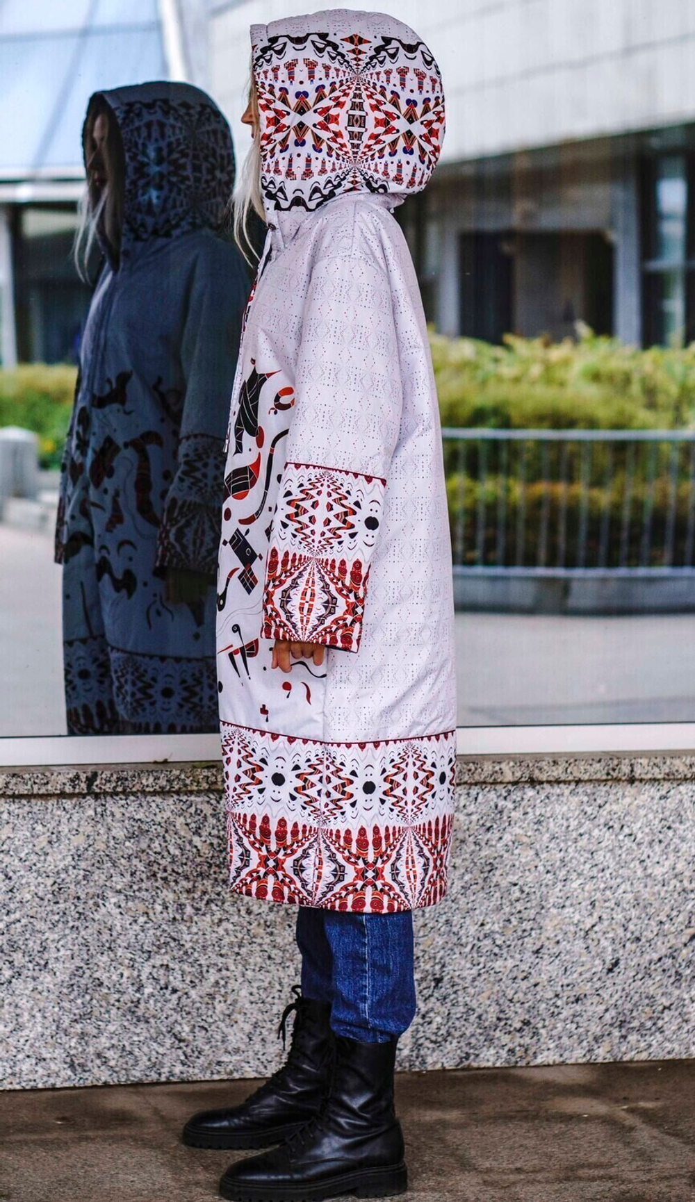 Двустороннее пальто-парка