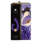 Фиолетовый гибкий вибростимулятор 18,5см с двумя моторами Shunga MIYO SH-MIYO-503