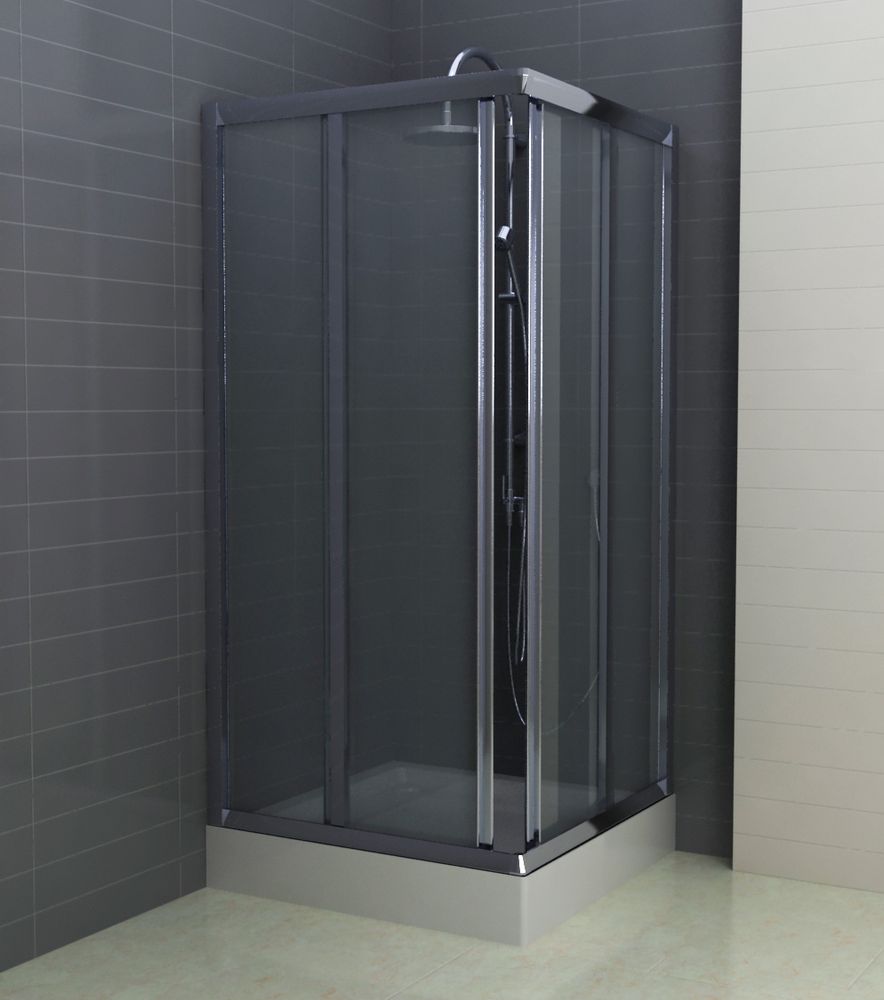 Душевое ограждение CHARM, 90x90x195, профиль хром, стекло прозрачное, ST-CHAR0909-NTRCR