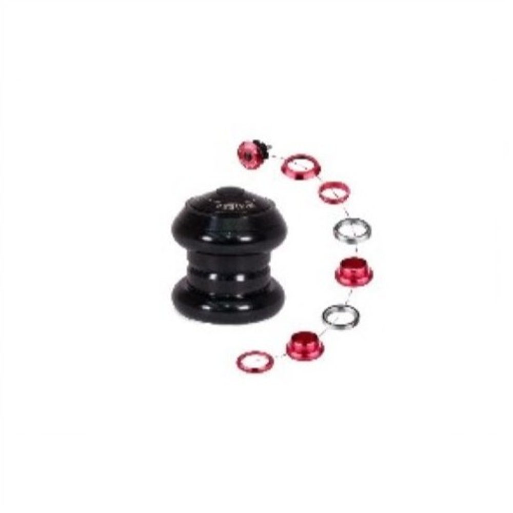 Рулевая колонка MIXIEER 1-1/8"-1/5", безрезьбовая, EC 34/28.6 EC 34/30, подшипники 41.8х45х45, с якорем, высота 30мм, черная