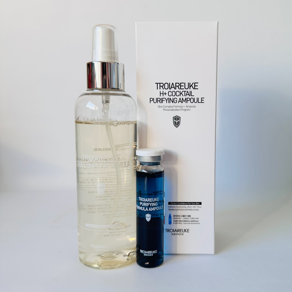 Тоник ампульный "Чистая кожа" 2 в 1 H+Cocktail Rejuvenating Ampoule Blue
