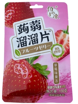 Фруктовое желе с конжаком со вкусом Клубники 100 г * 4 шт