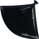 Блюдо «Кунстверк» веер;фарфор;,H=2,L=27,B=20см;черный (Цвет: черный)