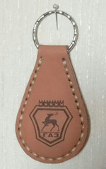 Автомобильный брелок из натуральной кожи с логотипом "ГАЗ" MLAB-04