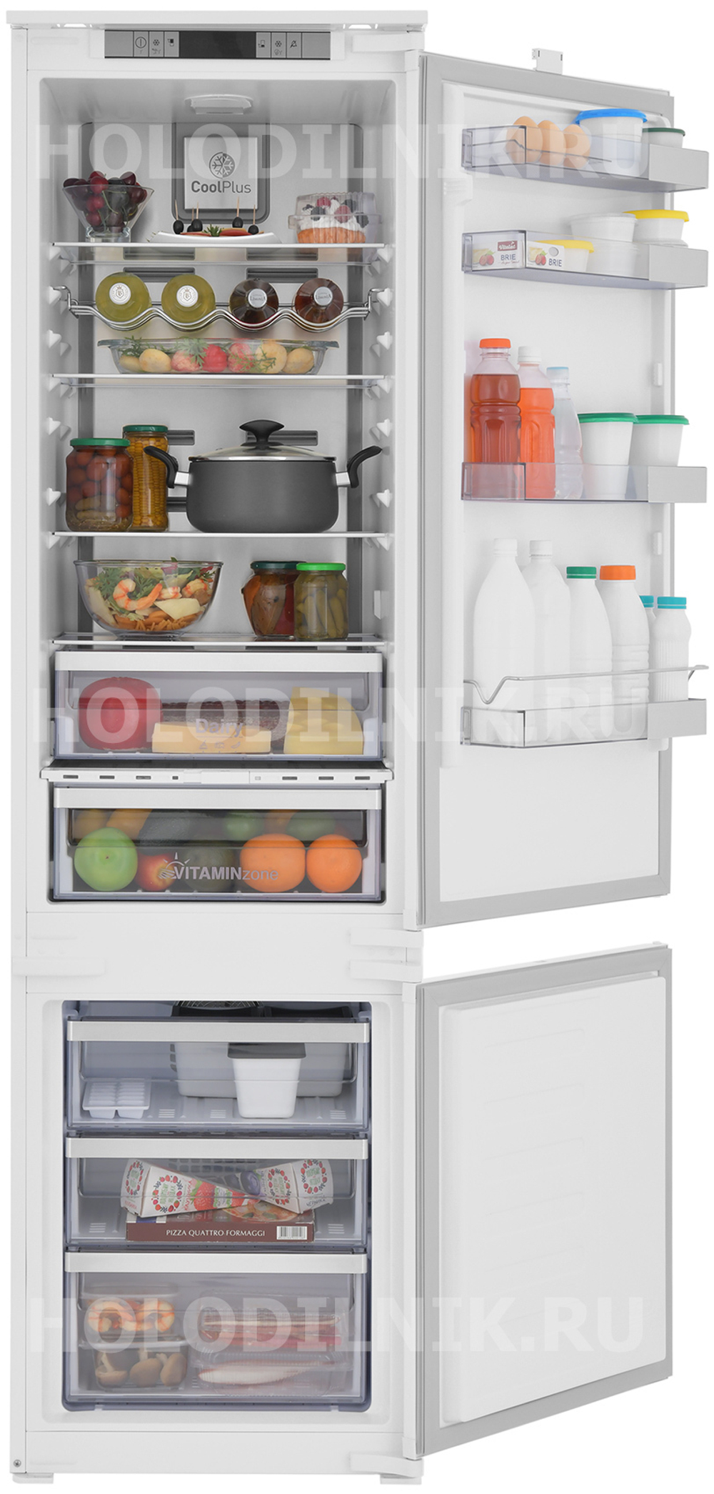 Встраиваемый двухкамерный холодильник Grundig GKIN25920