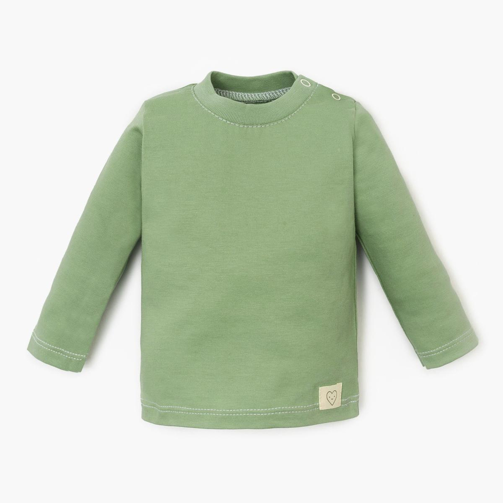 Лонгслив для мальчиков "Basic line" р-р 62-68 см, зелёный 9235740 (Крошка Я)