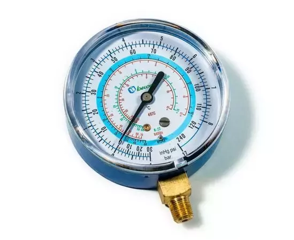 Мановакуумметр Becool BCJL-N 80мм.(R22; R134a; R404A; R407C)(021177)