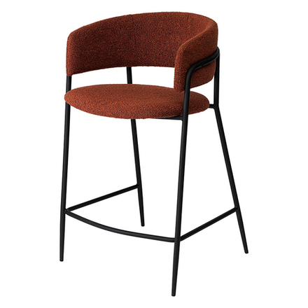 Стул полубарный Bergenson Bjorn Helning, букле, терракота