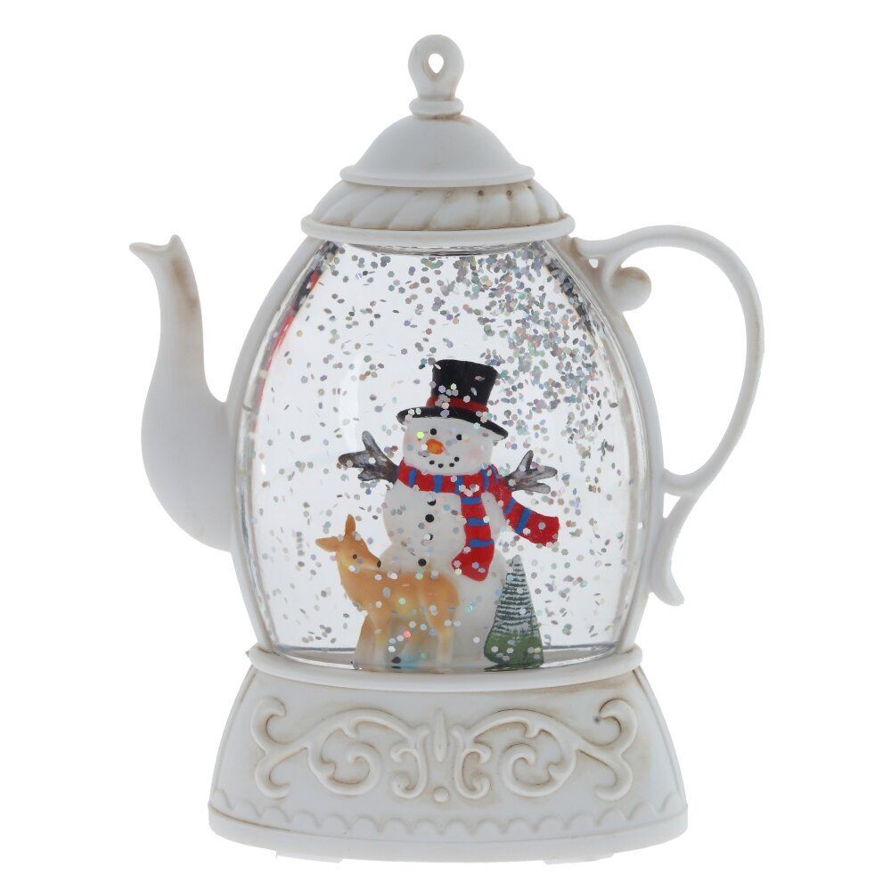 GAEM Изделие декоративное "Снеговик в чайнике" (подсвет, 2xAAA, н/п), L10,5 W4 H13,5 см