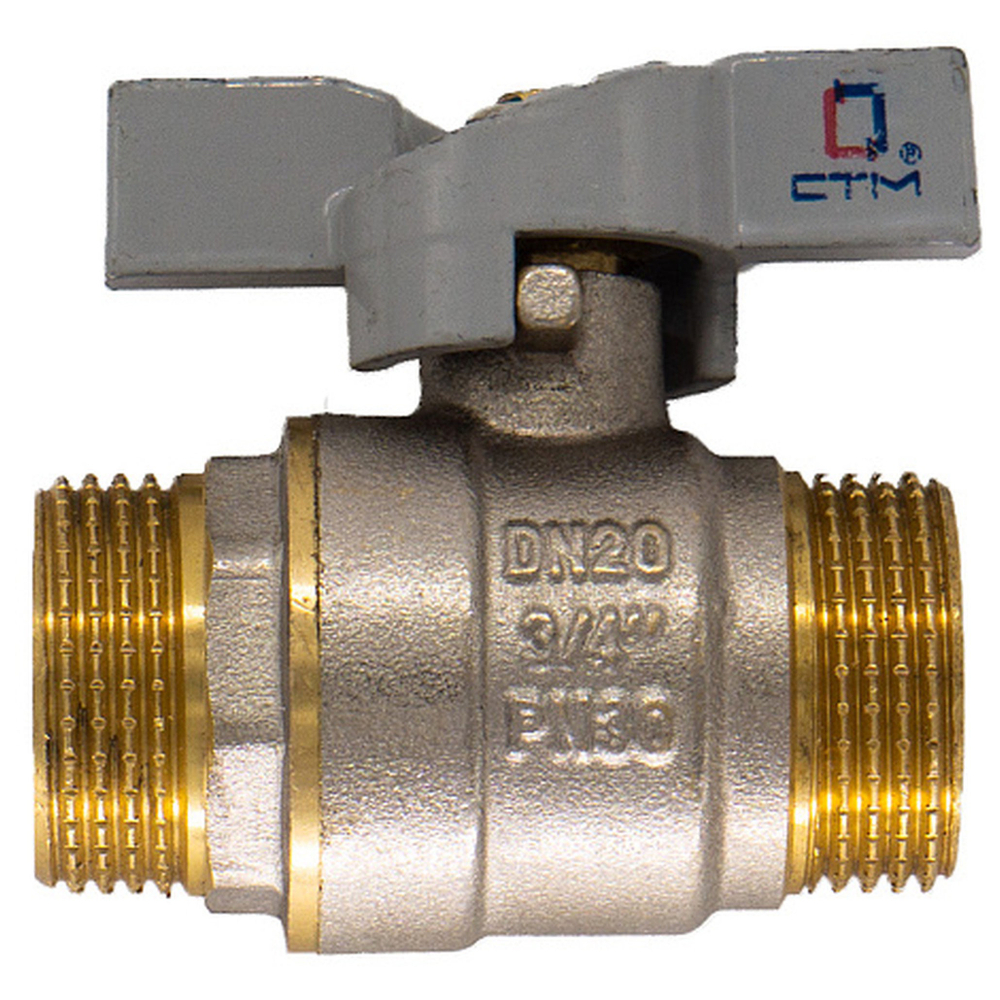 Кран шар. CTM для воды 1" ш/ш бабочка CNMMB001