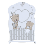 Кровать детская ЛДСП NEW Love ME колесо-качалка (белый/серый)