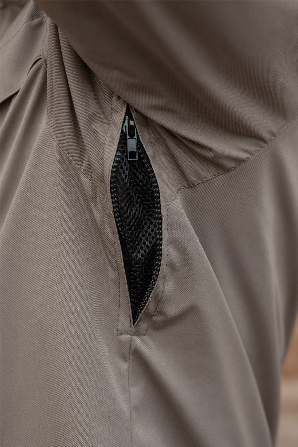 Куртка демисезонная Варгградъ на флисе мужская тёмно-бежевая