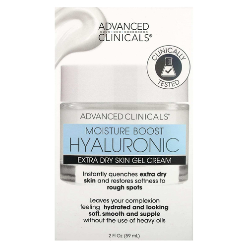 Advanced Clinicals, Moisture Boost Hyaluronic, крем-гель для очень сухой кожи, 2 жидк. унция (2 жидк. унции)