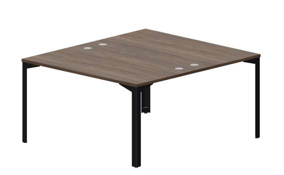 Составной стол на 2 рабочих места 138х156,6х75см (4 громмета)