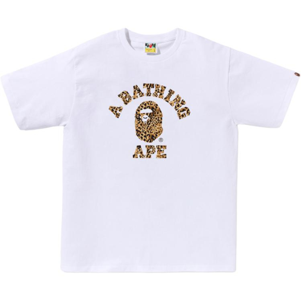 A Bathing Ape Foil Neon Camo College Tee белый желтый