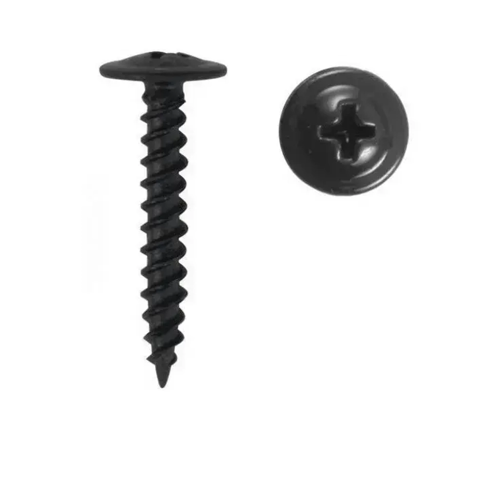 Саморез с прессшайбой черный 4,2х13 мм 500 шт острый