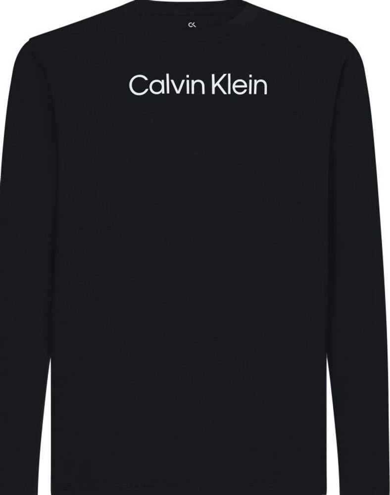 Мужская теннисная футболка  Calvin Klein Long Sleeve T-Shirt - black beauty