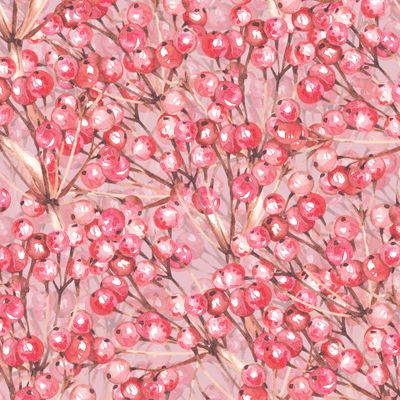 Акварельные ветки калины