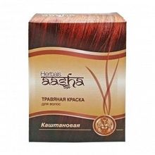 Хна Aasha Herbals с травами, оттенок Каштановая 60 г