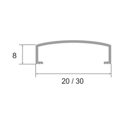 Алюминиевый профиль П-20 2700 мм