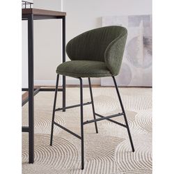 Стул полубарный Comfy, рогожка, шпинат