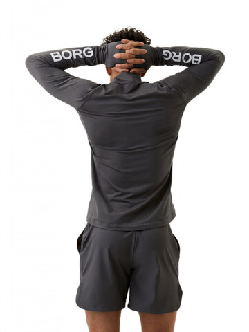 Мужская теннисная кофта Björn Borg Borg Graphic Midlayer Half Zip M - серый