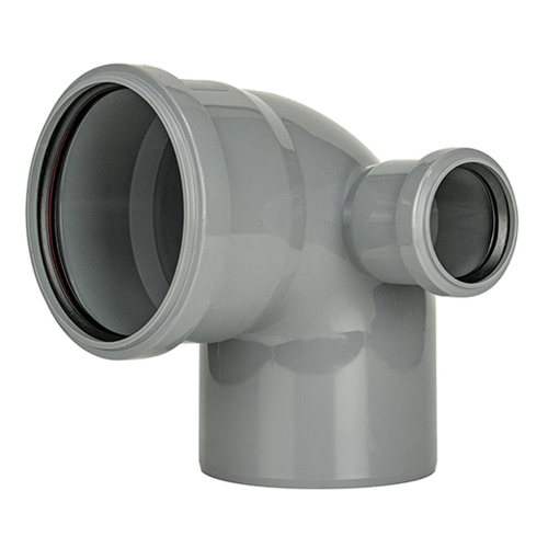 Отвод TEBО для внут. канал. с выходом (правый) 110/50 87гр. сер. арт. 013021302 (1/10)