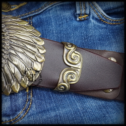 Пряжка для ремня "Вождь" , латунь