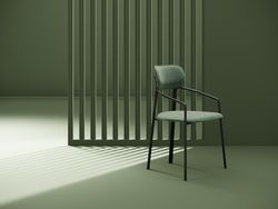 Стул Ror, Round, рогожка, черный/зеленый