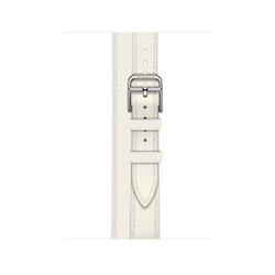 Apple Watch Hermès - 41mm Blanc Swift Leather Attelage Double Tour