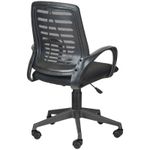 Кресло оператора Olss "Ирис", спинка сетка черная, сиденье ткань TW черная, опора-пиастра