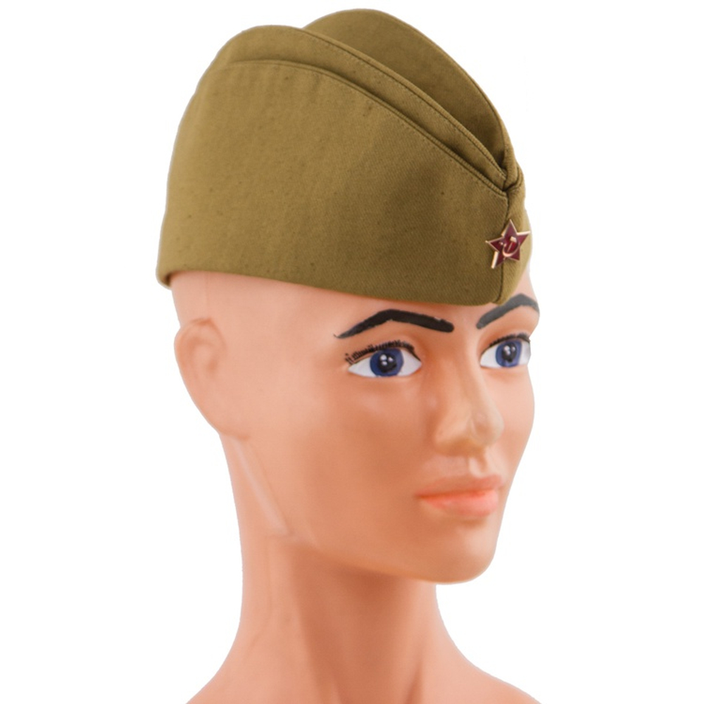 Военная пилотка со звездой из текстиля, размер 54-56