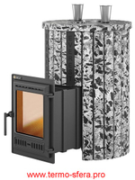 Печь для бани Эверест "Steam Master 30 ЧУГУН" Ламель Пироксенит Элит, S-20