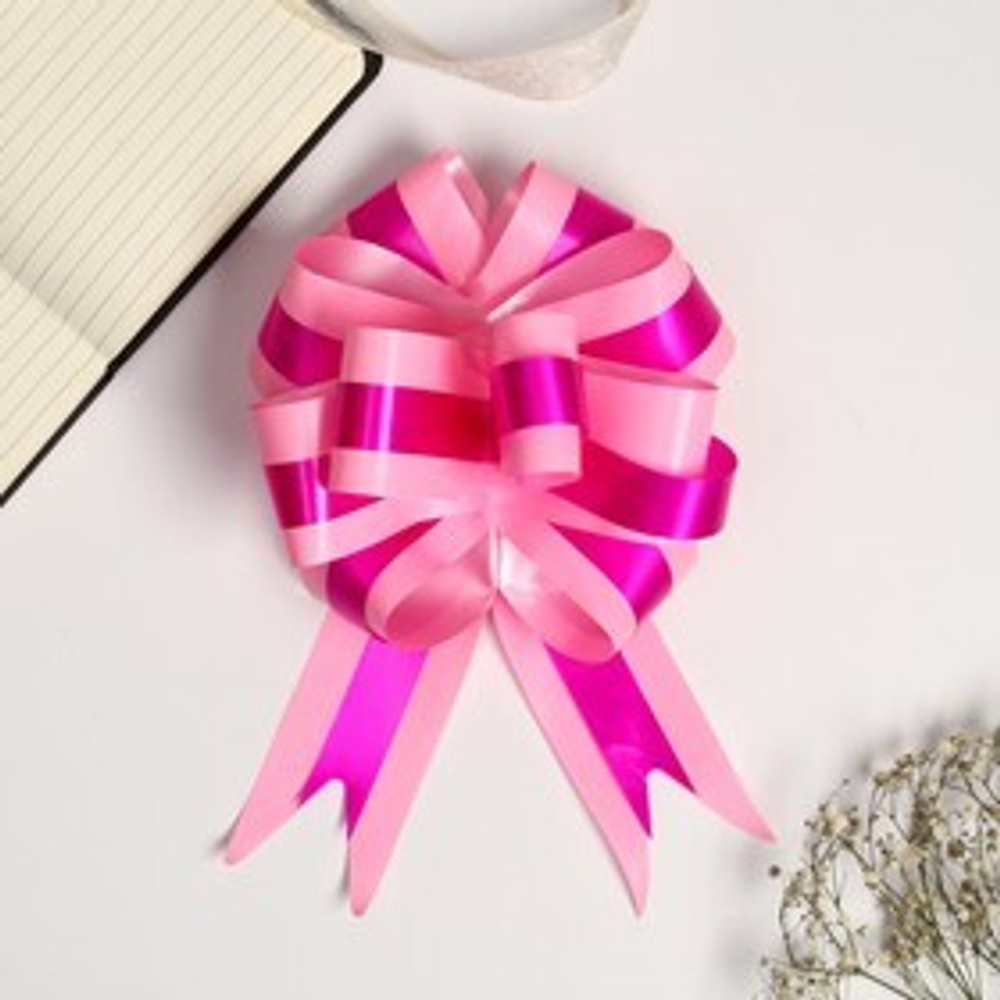 Бант-шар большой , розово-малиновый №5