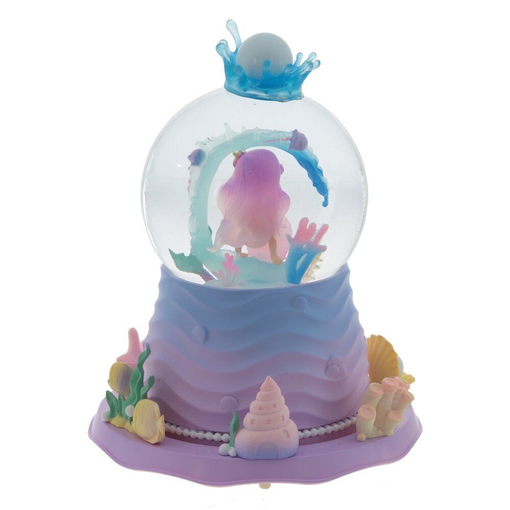 GAEM Фигурка декор "Русалка" в стекл шаре (муз, подсвет, вьюга, движ, 3xAAA н/п), D10 см, L15 W15 H20 см