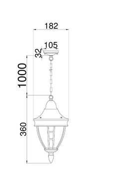 Уличный подвесной светильник Maytoni O027PL-01B