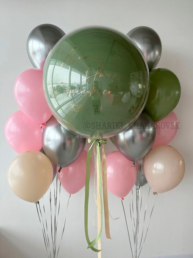 Воздушные шары на выписку для девочки №8055