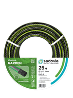 Шланг поливочный Sadovia ПВХ GARDEN 3-х слойный армированный с прозр. слоес,черный с серой и зеленой полос. d-3/4 толщ. стенки 2,3 мм 25 м