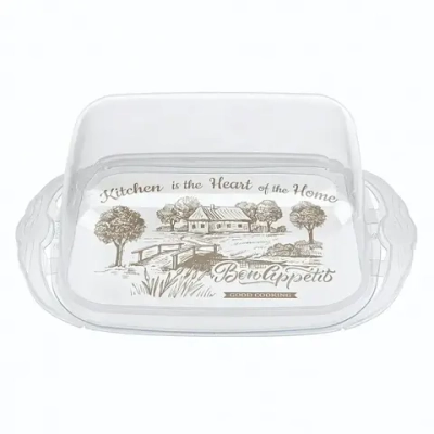 Масленка с декором 18,9*11*6,9см