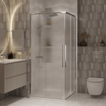 Душевой уголок Niagara Nova 80х80 NG-3622-34 профиль Хром стекло шиншилла