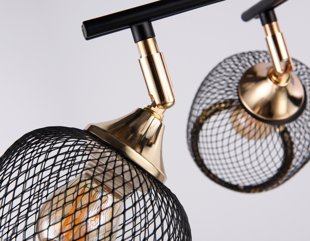 TR80177/4 BK/FGD черный/золото E27/4 max 40W D640*260