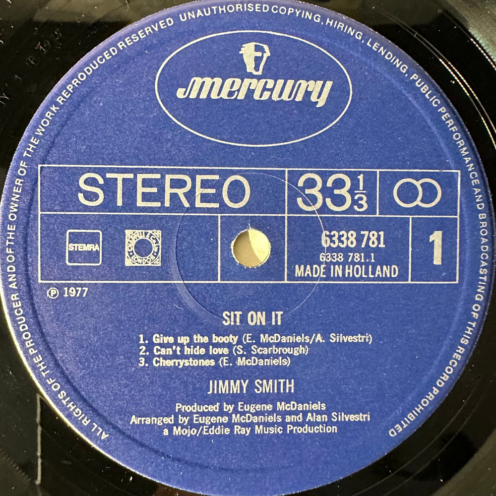 Jimmy Smith ‎– Sit On It! (Голландия 1977г.)