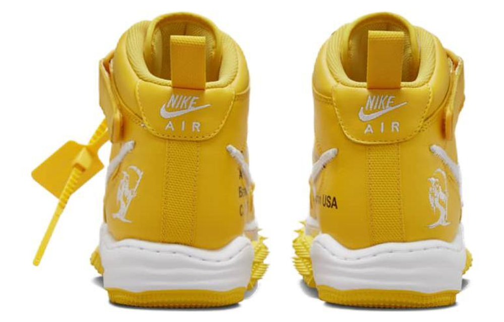 Nike Air Force 1 White And Varsity Maize Hyper Sneakers