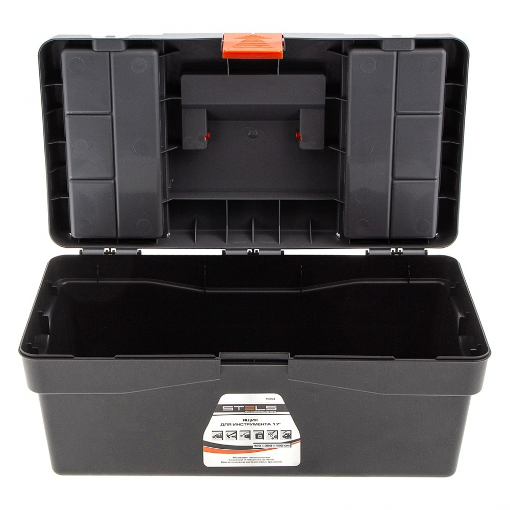 Ящик для инструмента 17", 420 х 220 х 180 мм, пластик Россия Stels