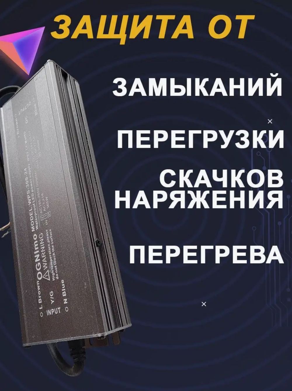 Блок питания наружный 220В / 24В / 300W / IP67