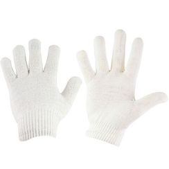 Перчатки хб, 10 класс  3-х нитка цвет белый