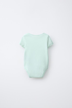 ZARA НАБОР ИЗ ПЯТИ БОДИ С КАПЛЯМИ И ПОЛОСКАМИ, РАЗНОЦВЕТНЫЙ