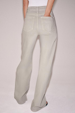 ZARA ДЖИНСЫ WIDE LEG С ВЫСОКОЙ ПОСАДКОЙ — ZW COLLECTION, ЖЕМЧУЖНО-СЕРЫЙ