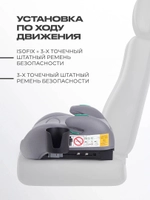 Автокресло бустер Rant Micro Pro Isofix группа 3 (22-36кг) Grey